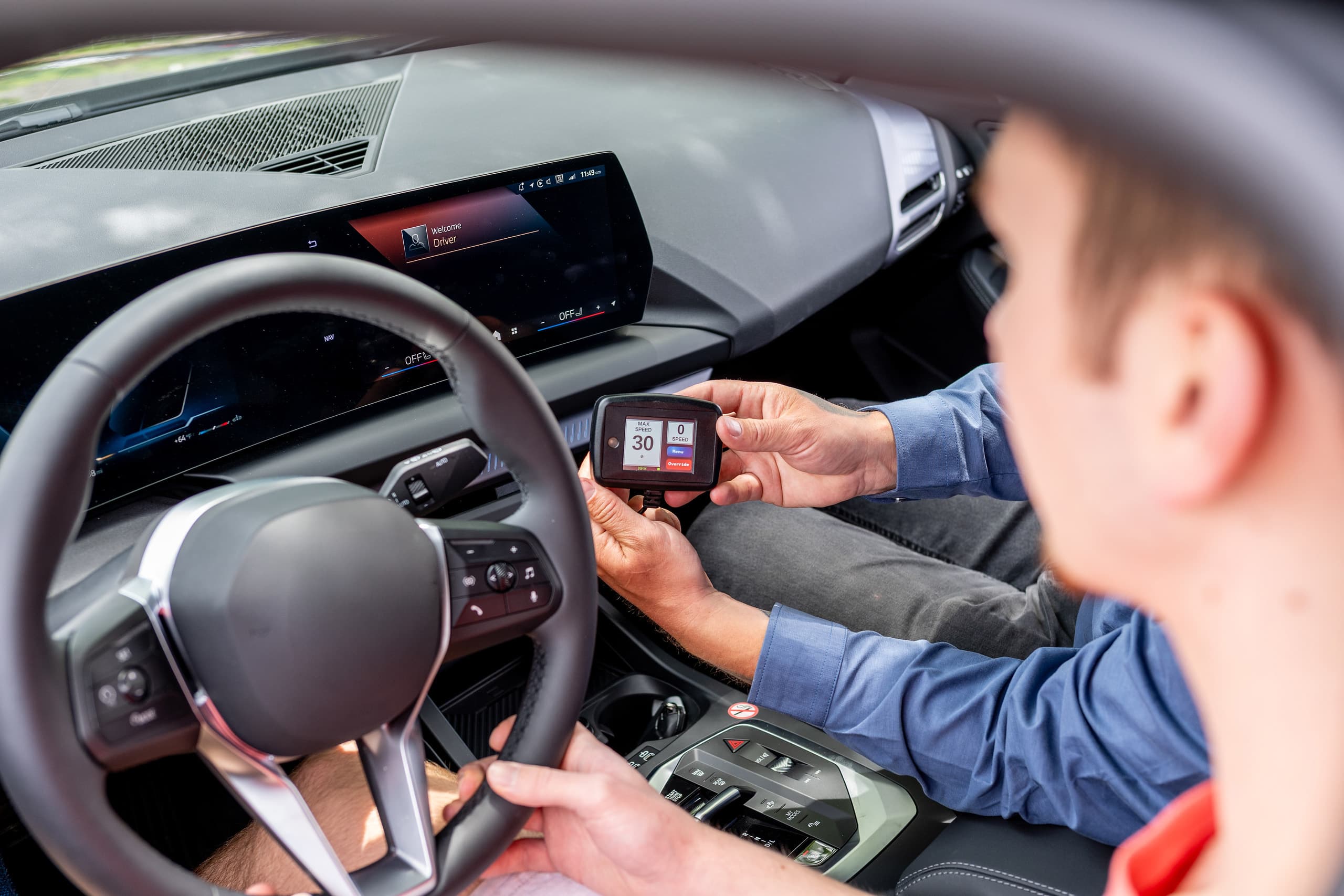 LifeSafer ISA installation expert showing client how the device works